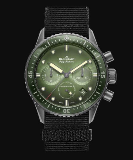 Review Blancpain Fifty Fathoms Replica Watch Bathyscaphe Chronographe Flyback 5200 0153 NABA - Click Image to Close